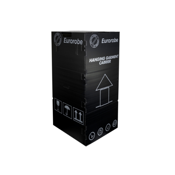 Short Black Plastic Corrugated Wardrobe Boxes